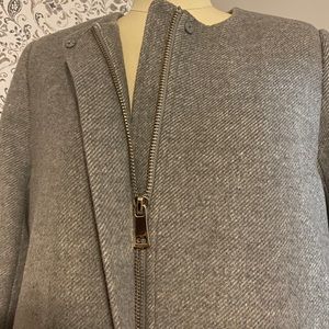 Grey zip up coat